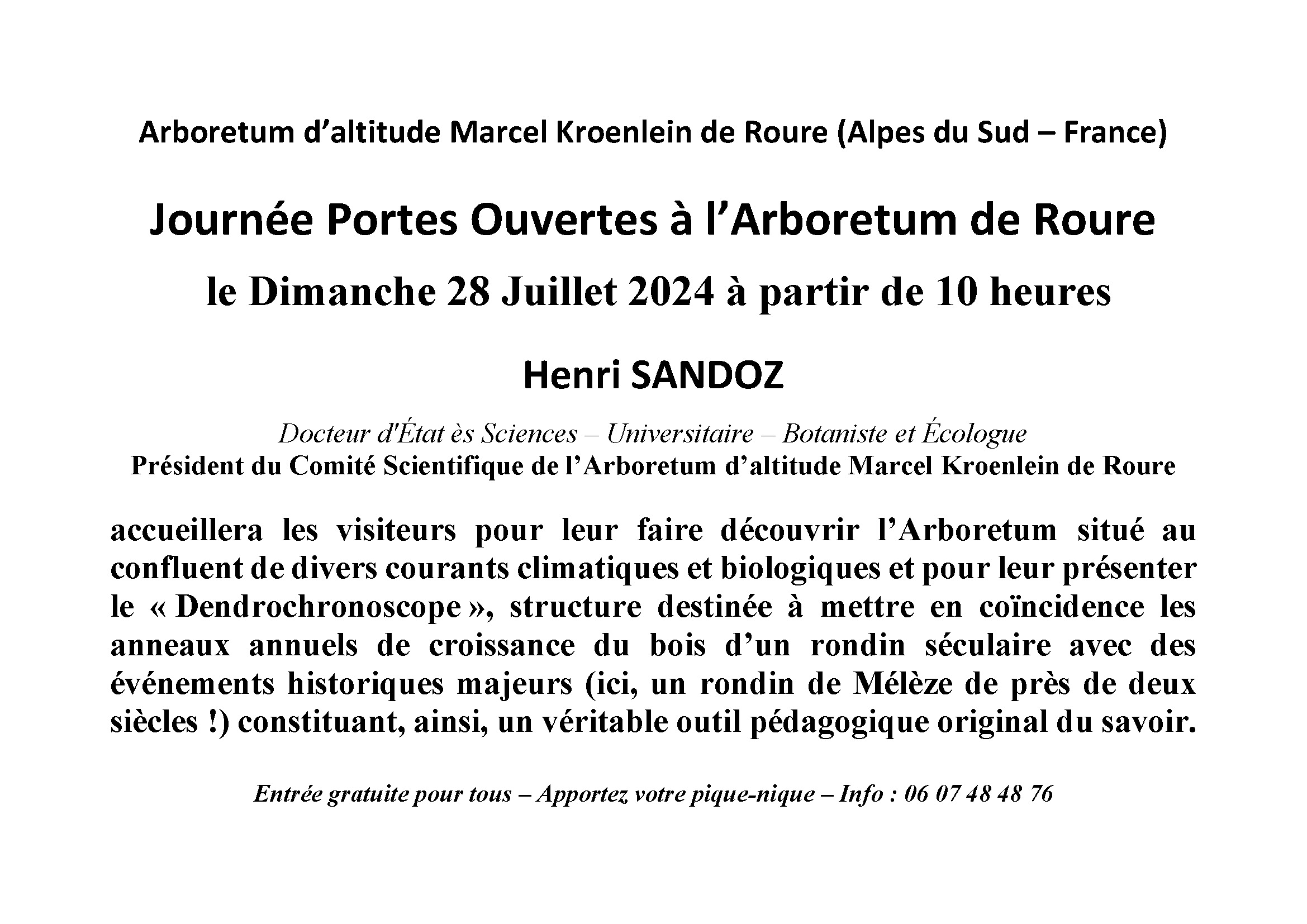 Affiche-Portes-Ouvertes-a-lArboretum-de-Roure-du-Dimanche-28-Juillet-2024